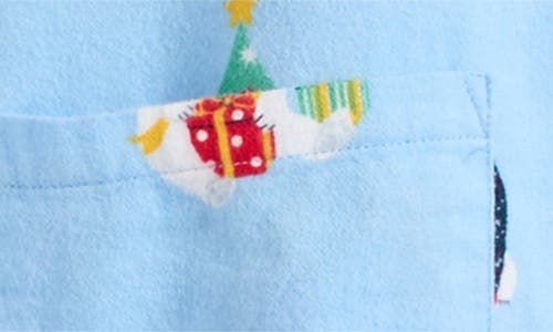 Pj Salvage Print Flannel Pajamas In Blue