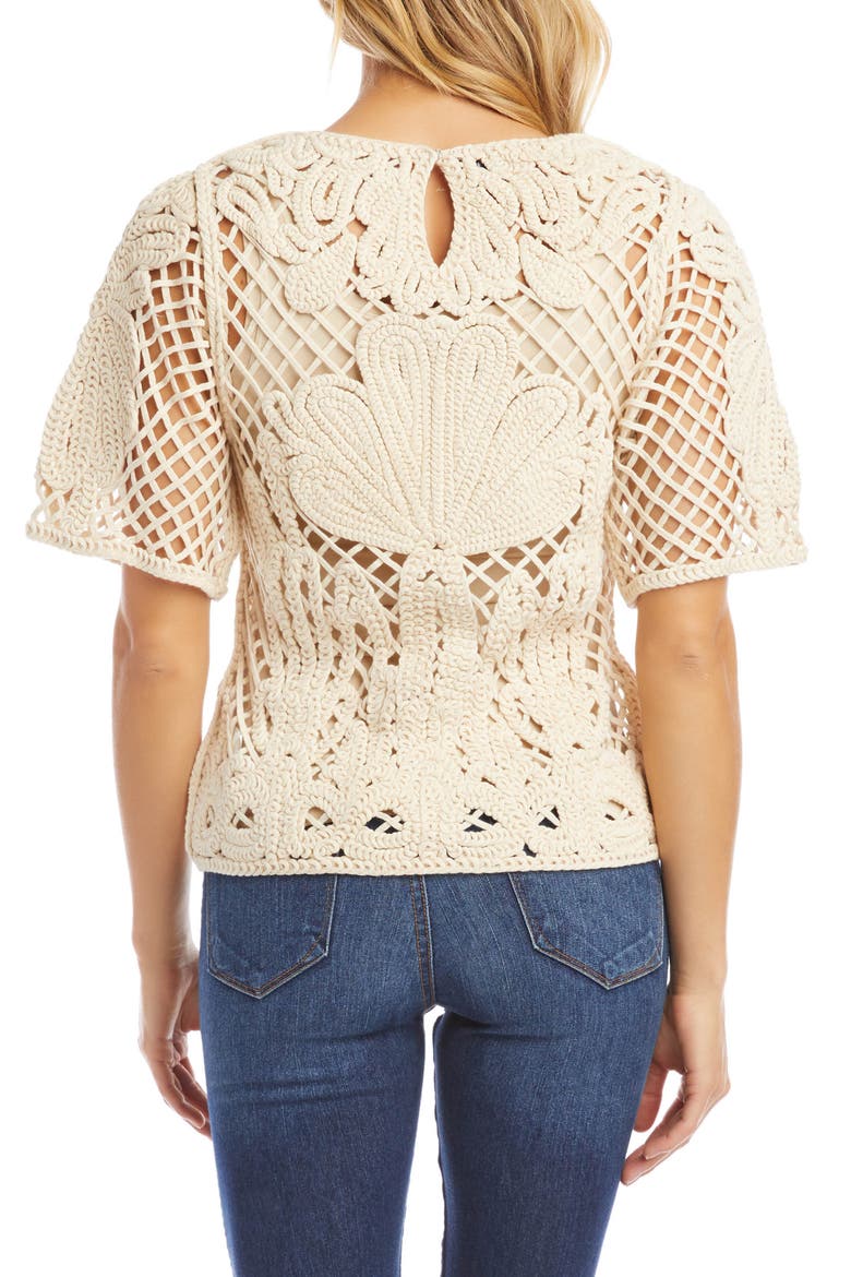 Crochet Top, Alternate, color, CREAM