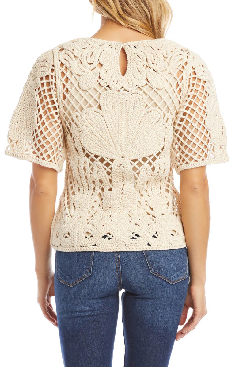 Karen Kane Crochet Top, Alternate, color, 