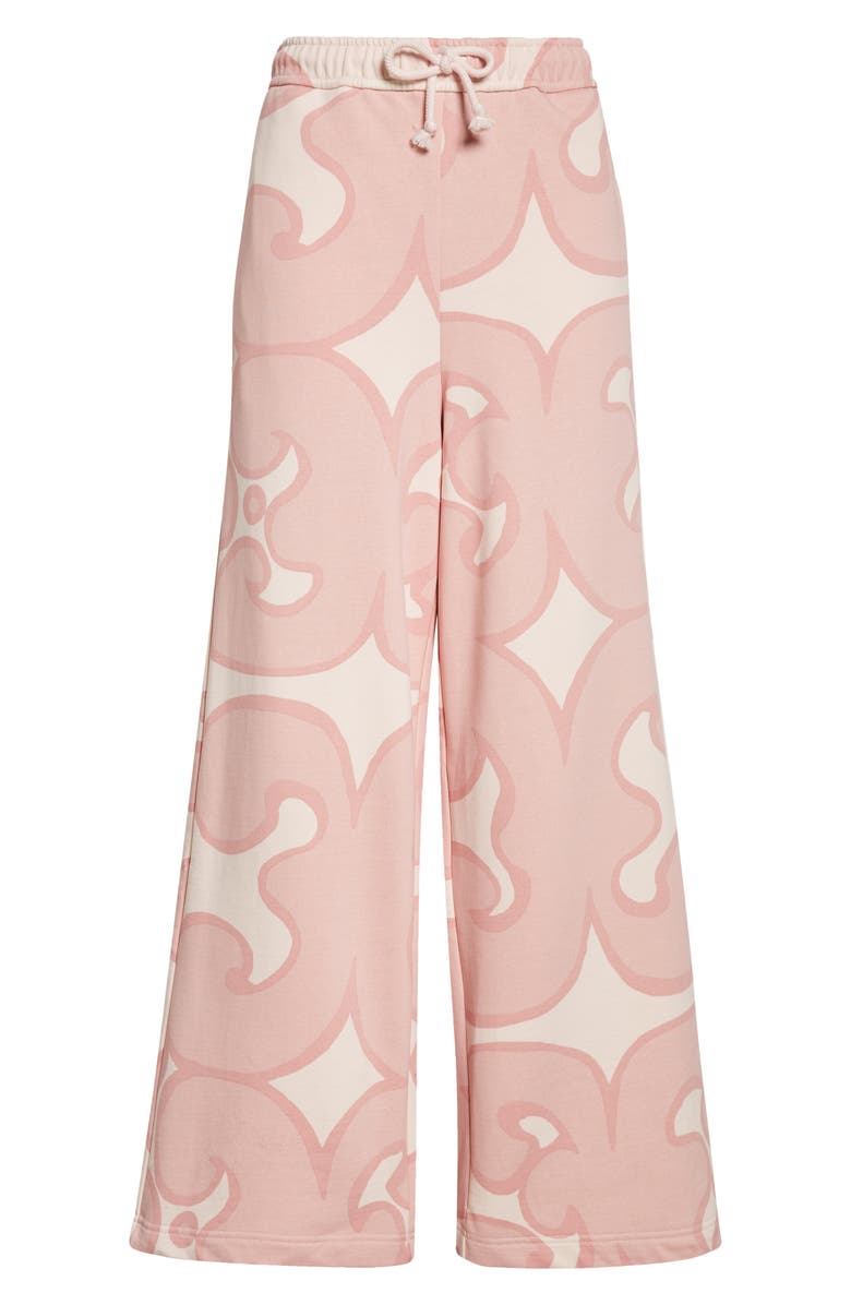 Marimekko Naturaali Keidas Kioski French Terry Sweatpants, Alternate, color, Light Pink Off White