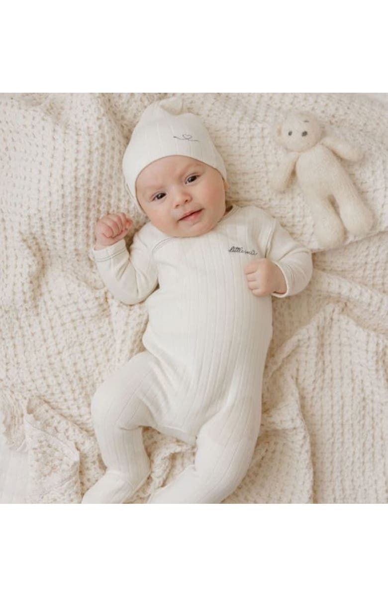 Ely's & Co. Cotton Little One Collection - Footie + Beanie, Alternate, color,