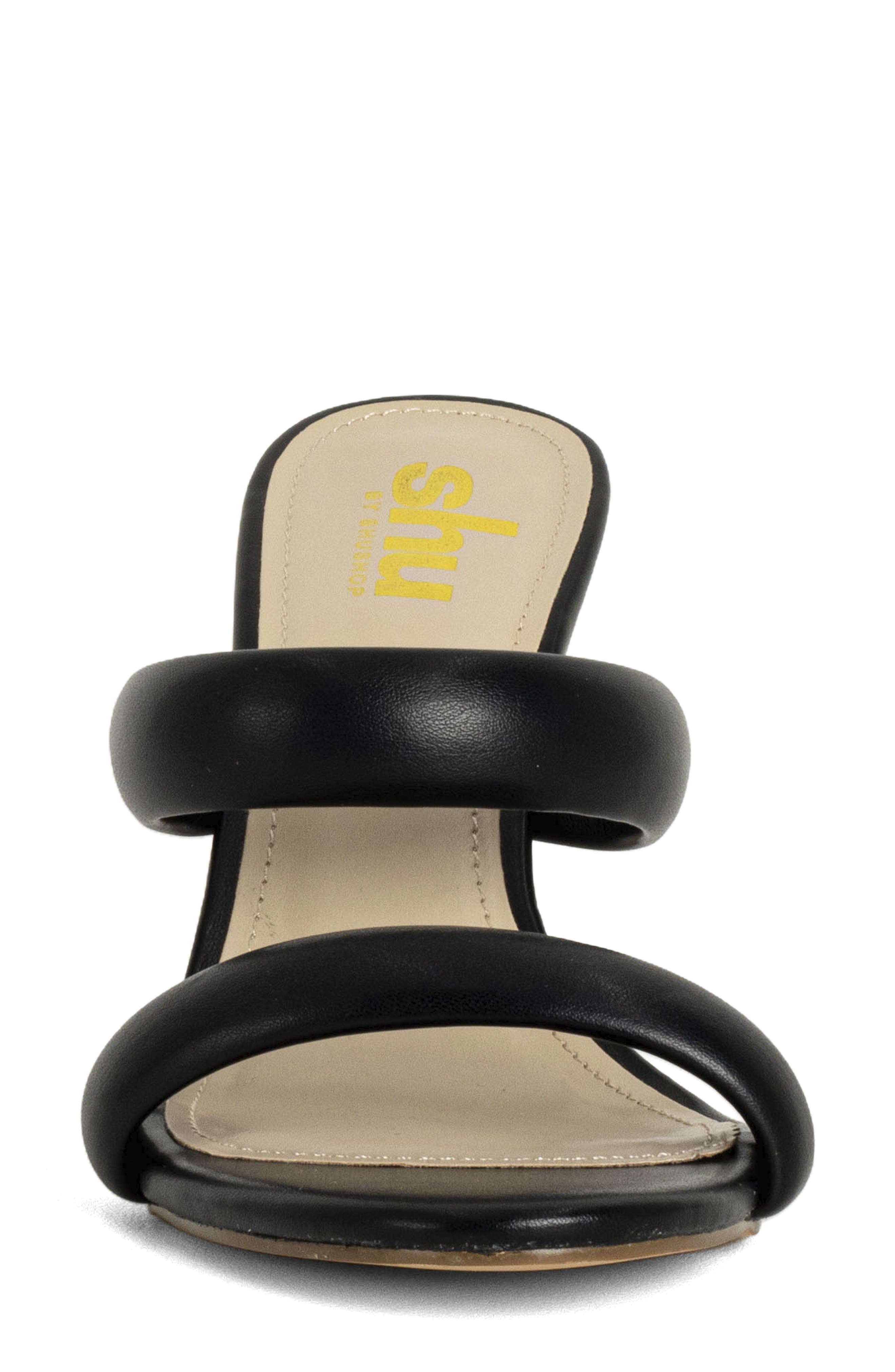 SHUSHOP Fedora Slide Sandal, Alternate, color, Black