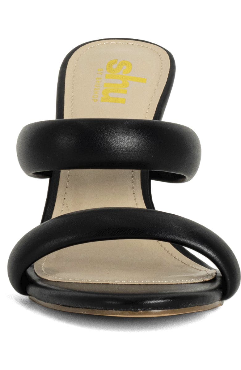 SHUSHOP Fedora Slide Sandal, Alternate, color, Black