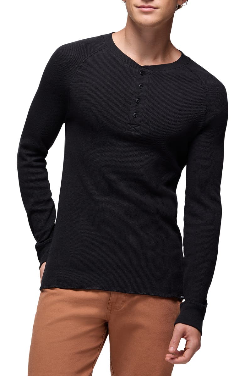 prAna Touchstone Henley, Main, color, Black Heather