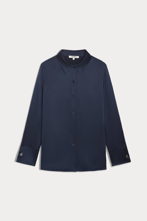 Naked Cashmere Suvi Silk Button-up Shirt In Blue