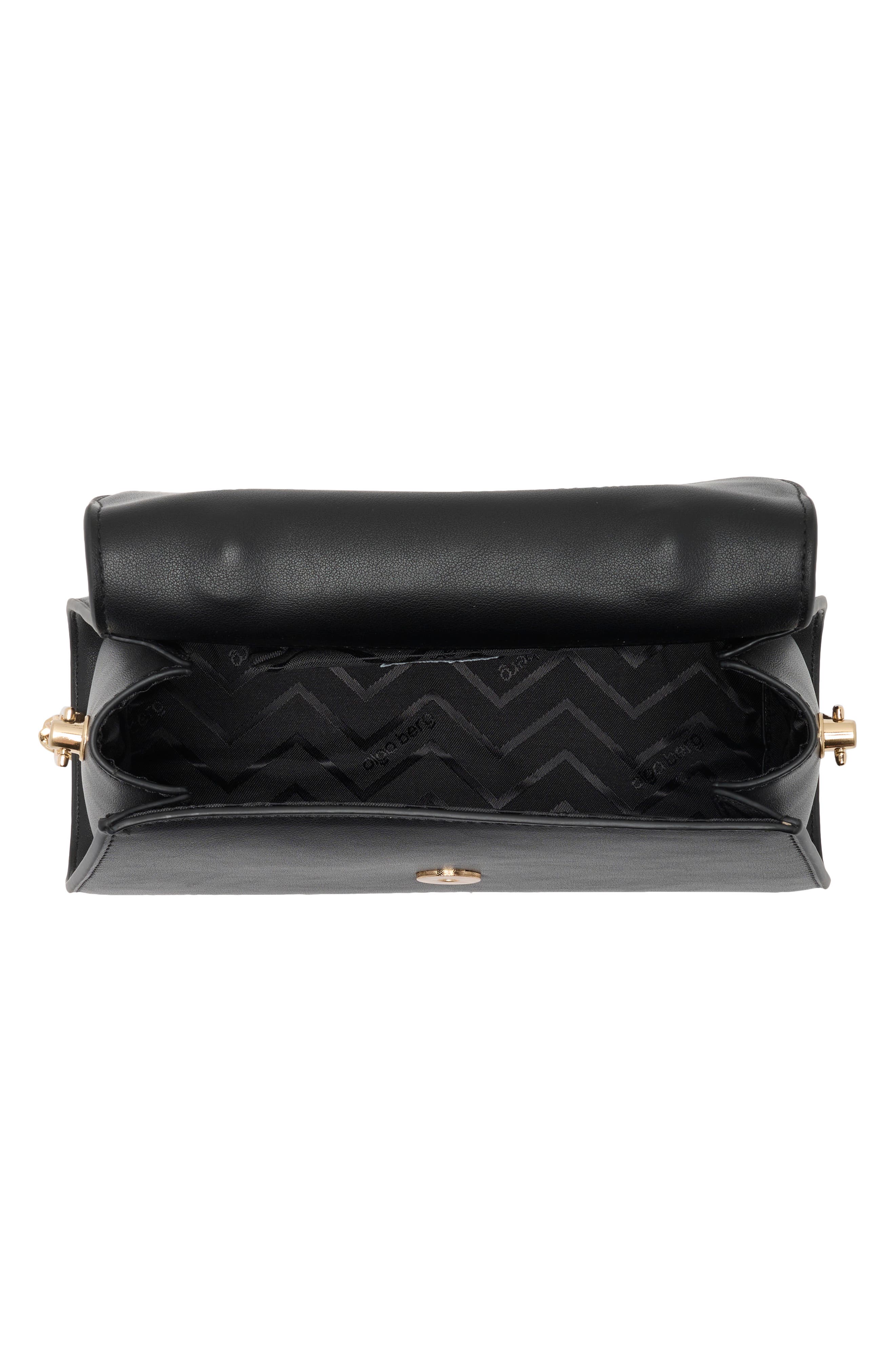 Siren Faux Leather Top Handle Bag, Alternate, color, BLACK