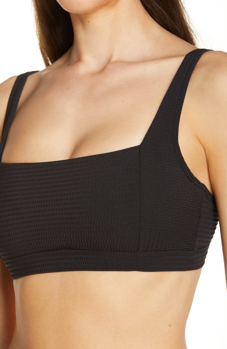 Sea Level Square Neck Bralette Bikini Top, Alternate, color,