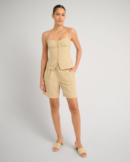 Onia Air Linen Underwire Corset Top In Nude