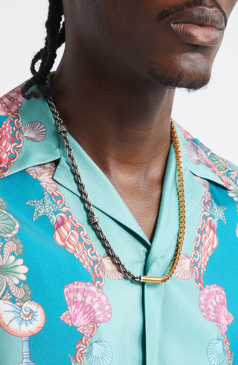 Versace Men's Two-Tone Chain Necklace, Alternate, color, 