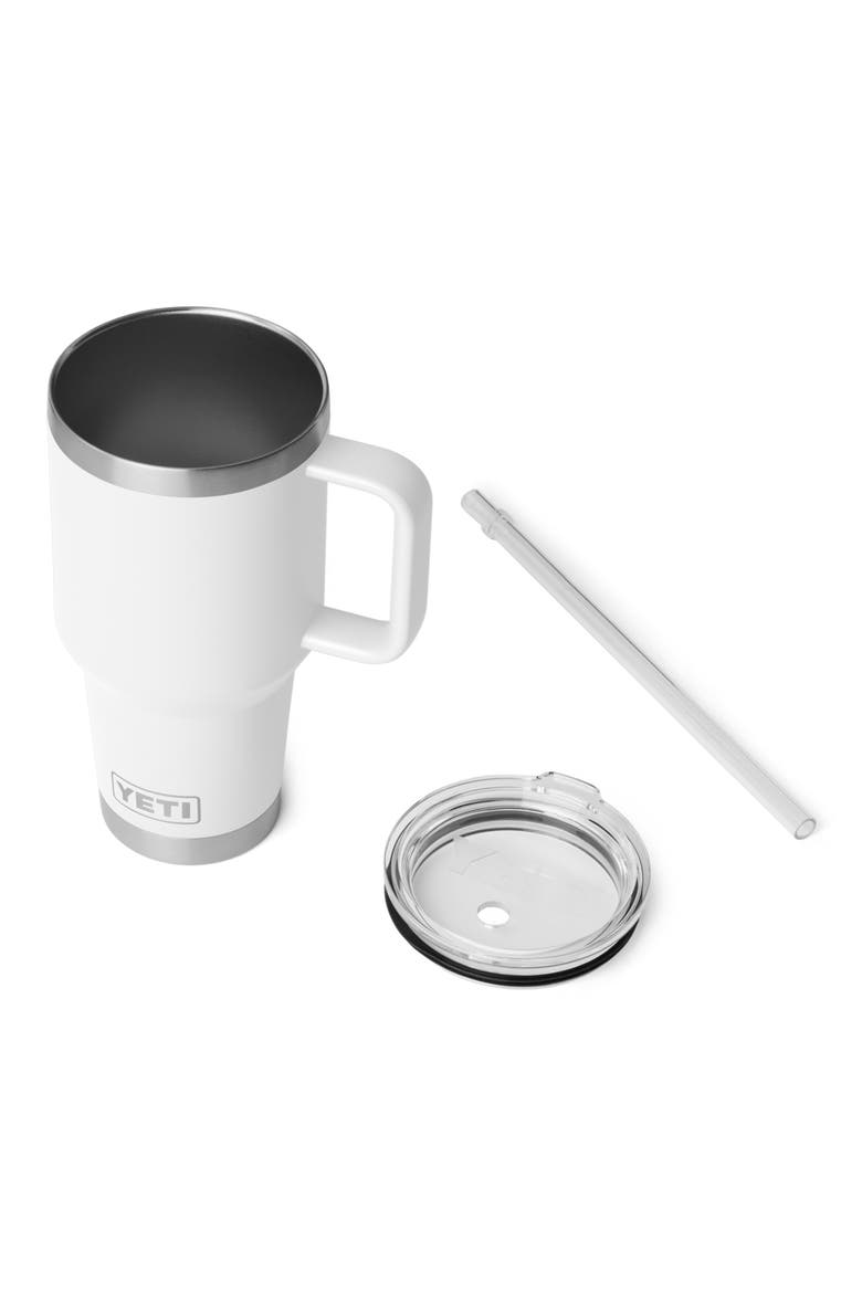 Rambler 35-Ounce Straw Mug, Alternate, color, WHITE