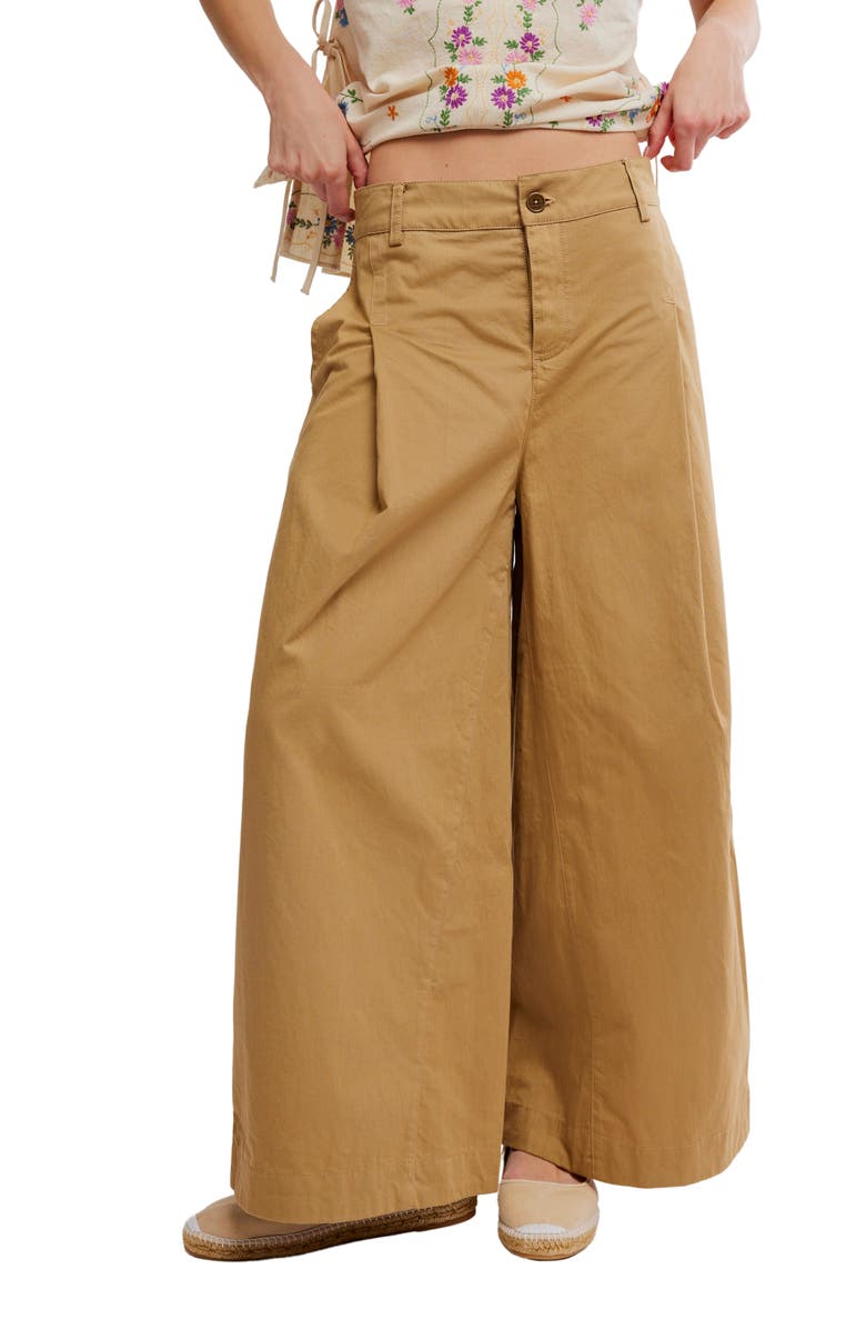 Free People Silverlake Wide Leg Chino Pants, Main, color, Dill Seed
