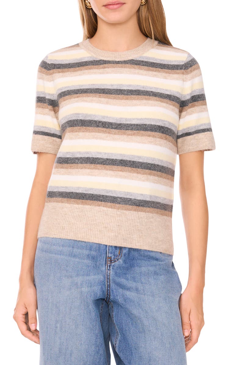 1.STATE Multicolor Stripe Short Sleeve Sweater, Main, color,