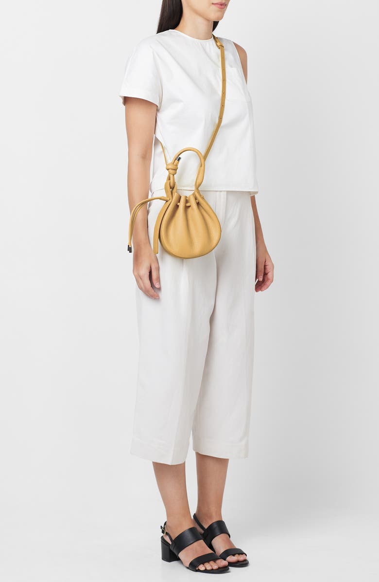 behno Mini Ina Pebble Leather Crossbody Bag, Alternate, color, Bisque