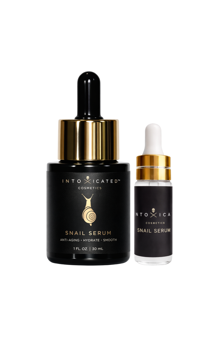 Snail Serum + Mini Snail Serum | Full Size 1 fl oz/ 30 ml & Travel Size 0.17oz/5ml |Hydrating & Anti-Aging Skincare Treatment with Vegan Snail Venom Peptide & Vegan Snail Mucin, Main, color, None