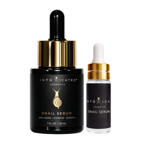 Snail Serum + Mini Snail Serum | Full Size 1 fl oz/ 30 ml & Travel Size 0.17oz/5ml |Hydrating & Anti-Aging Skincare Treatment with Vegan Snail Venom Peptide & Vegan Snail Mucin
