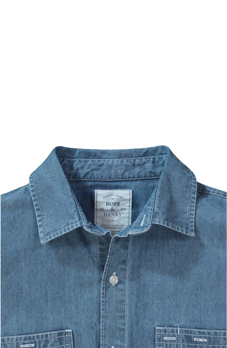Hope & Henry Men's Chambray Button Down Shirt, Alternate, color, 