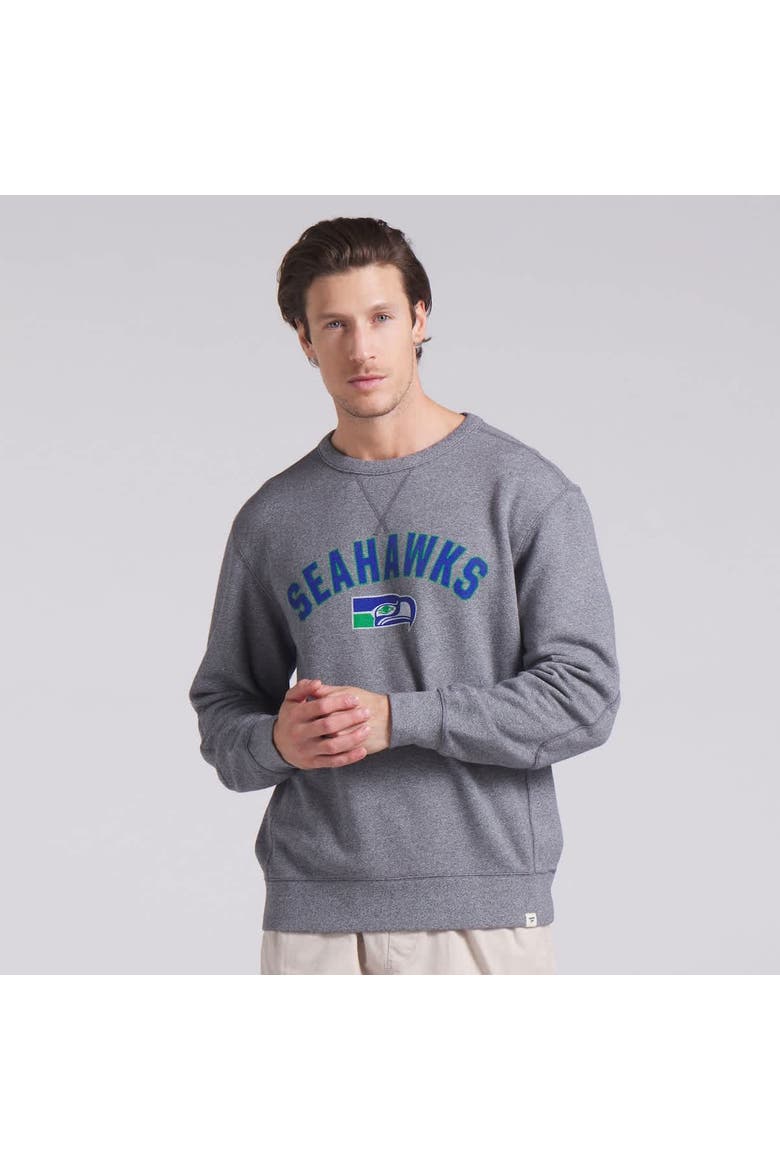 Men's Fanatics  Heather Gray Seattle Seahawks Loop Terry Pullover Sweatshirt, Alternate, color, Heather Gray