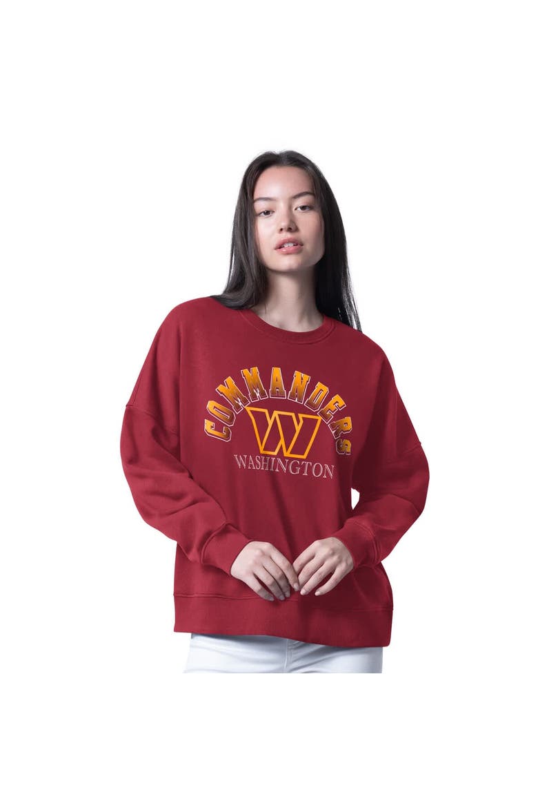 Women's G-III 4Her by Carl Banks Burgundy Washington Commanders Oversized Feud Sweatshirt, Main, color, Burgundy