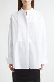 NACKIYÈ Tux Oversize Cotton Poplin Tuxedo Shirt