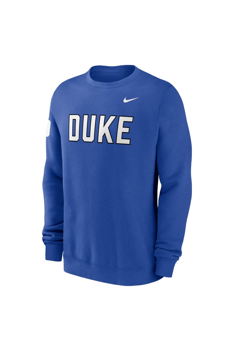 Men's Nike Royal Duke Blue Devils 2026 Sideline Club Sweatshirt, Alternate, color, Royal