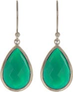 Adornia Green Onyx Pear Drop Earrings