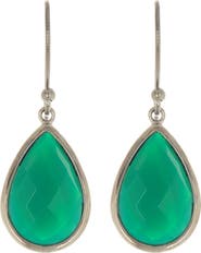 Adornia Green Onyx Pear Drop Earrings