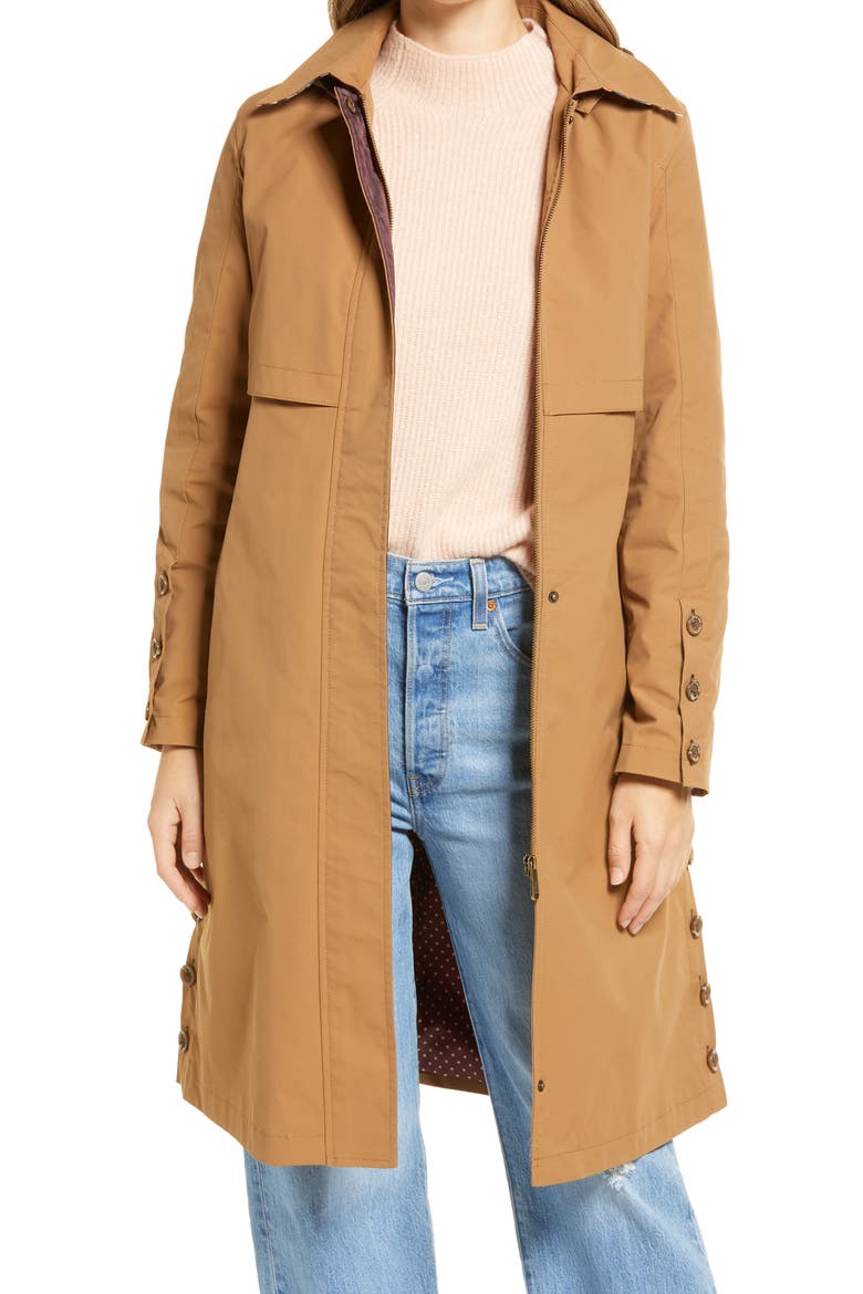 Water Repellent Trench Coat, Main, color, SAND