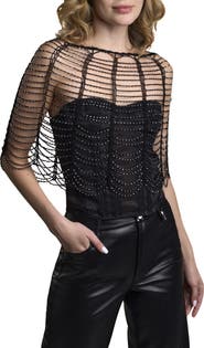 SAACHI Scalloped Beaded Capelet