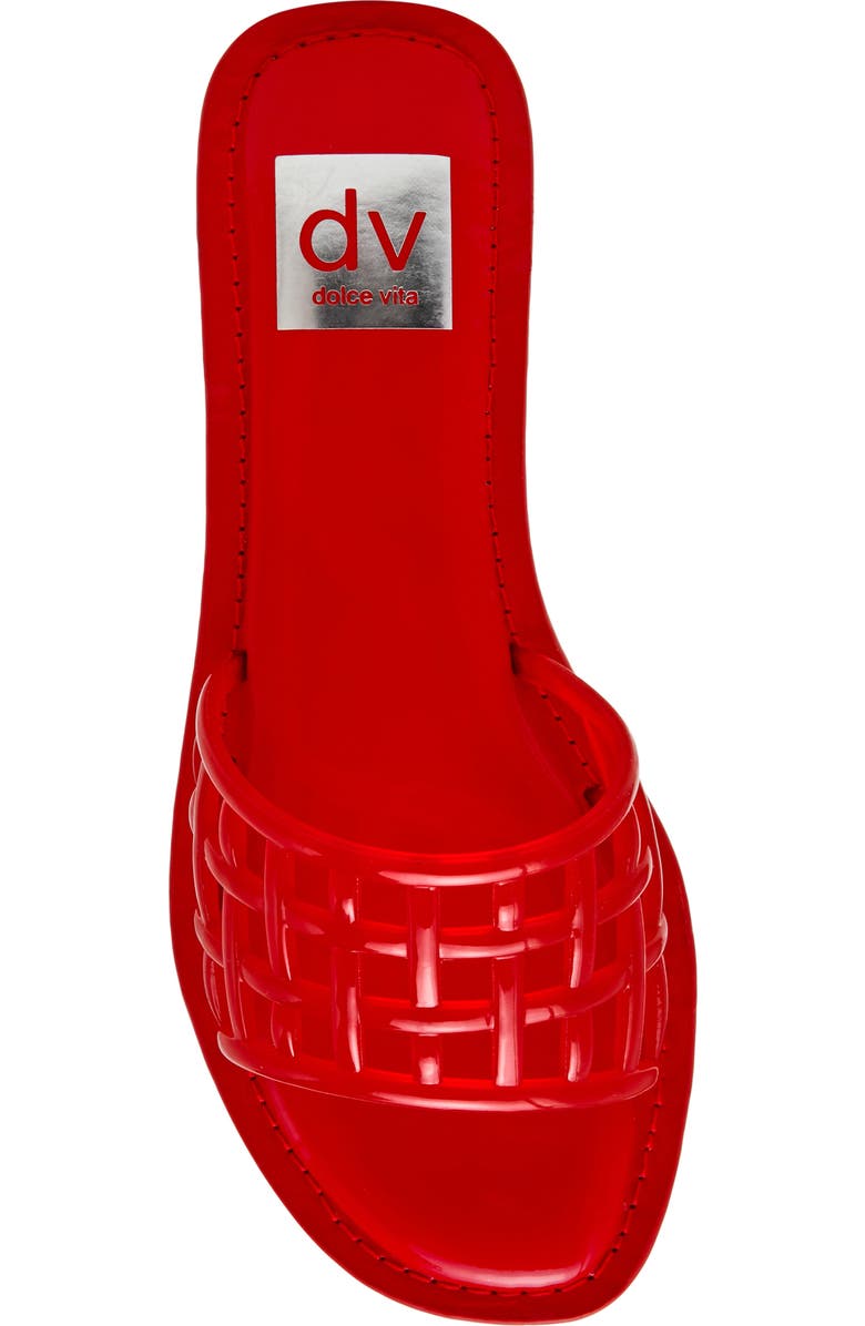 DV by Dolce Vita Jinney Lattice Slide Sandal, Alternate, color, Red