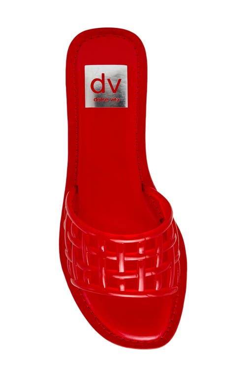 Dolce Vita Dv By Jinney Lattice Slide Sandal In Red
