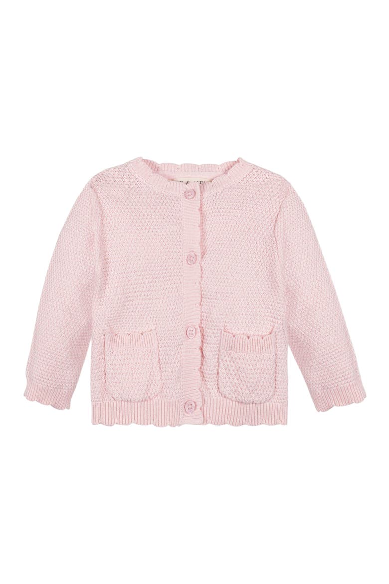 Baby Organic Cardigan and Legging Set, Infant, Alternate, color, Pale Pink Seed Stitch