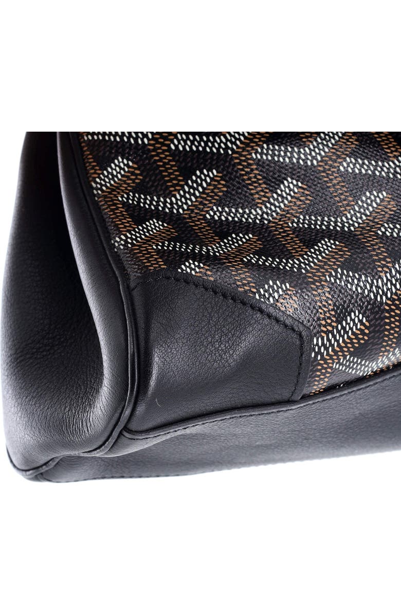 Pre-Owned Goyard Saigon Top Handle Bag Coated Canvas with Leather Mini, Alternate, color, Black