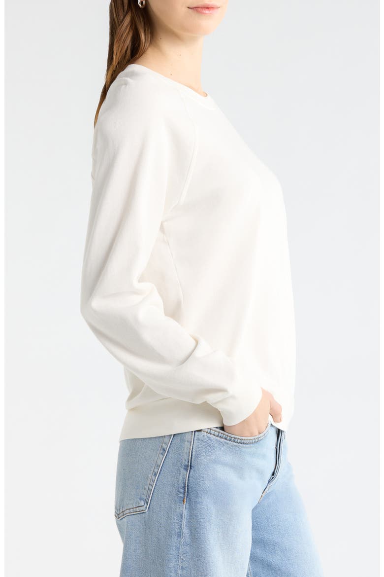 The Organic Cotton Raglan Sweatshirt, Alternate, color, Ivory