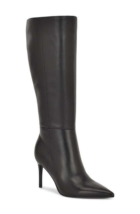 Cook Pointed Toe Knee High Boot (Women) (Regular & Wide Calf)