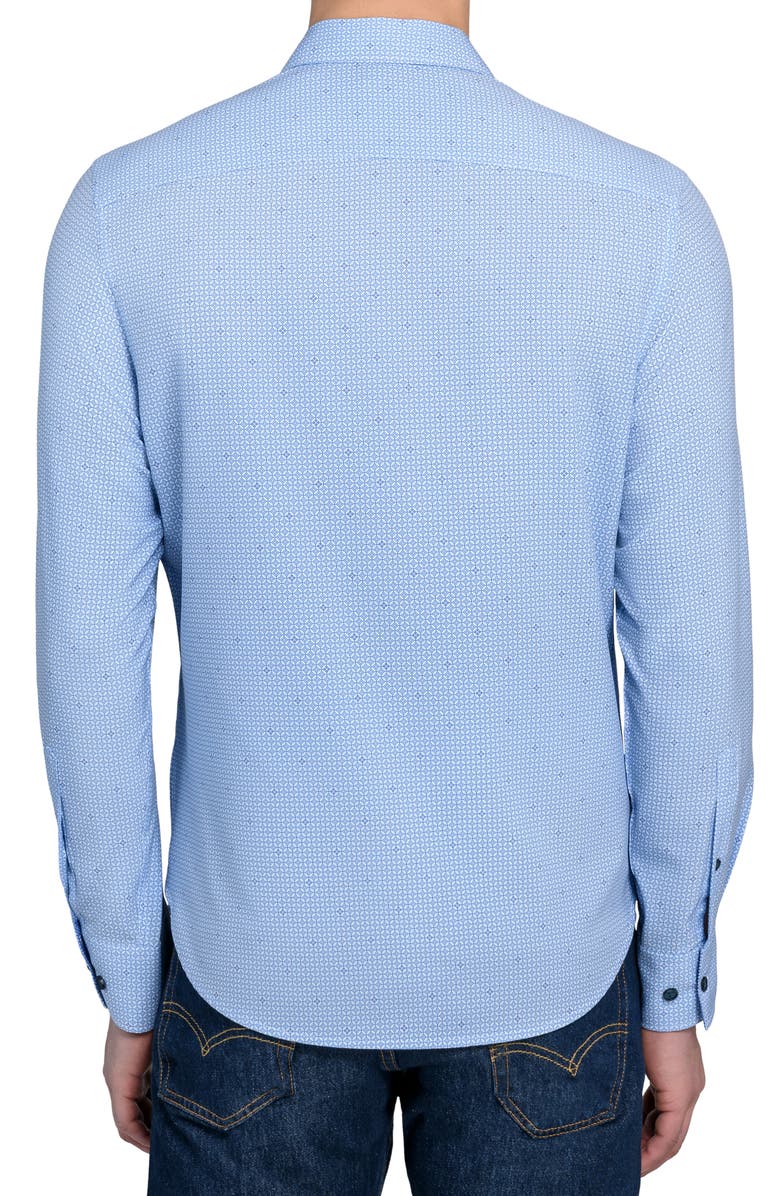 CONSTRUCT Qua Geo Print Stretch Dress Shirt, Alternate, color, Blue Purple