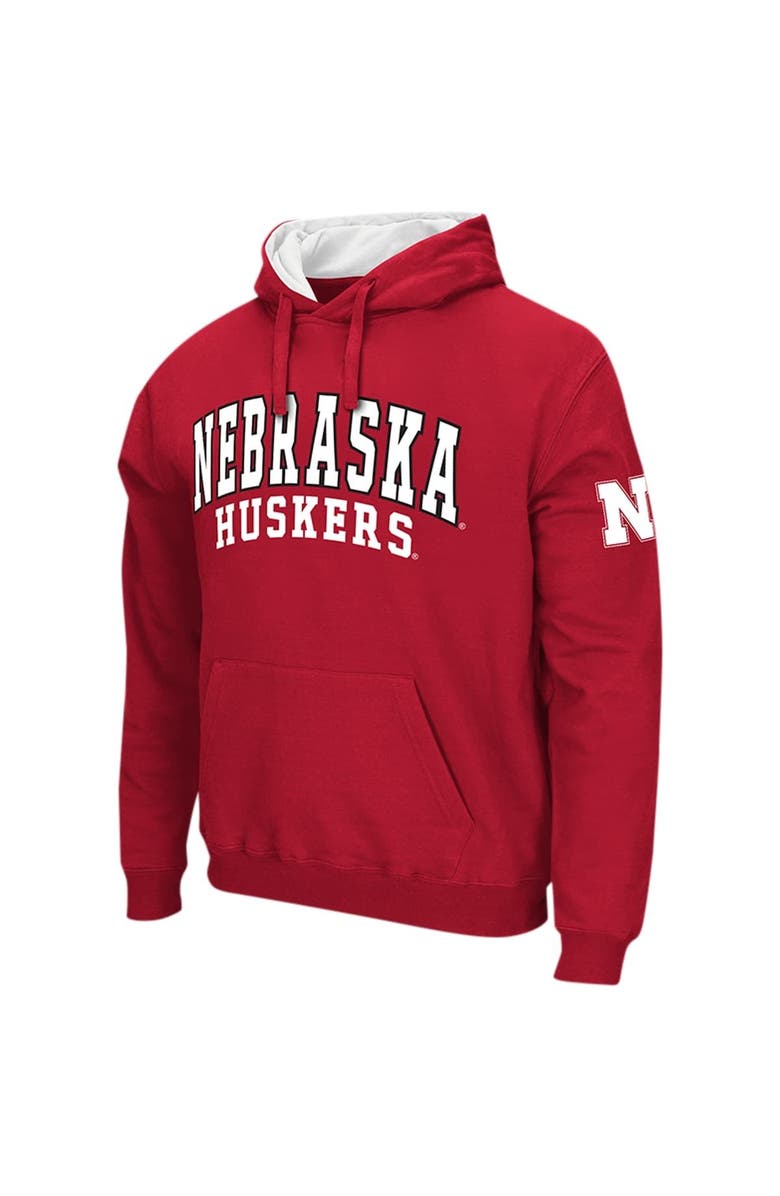COLOSSEUM Men's Colosseum Scarlet Nebraska Huskers Double Arch Pullover Hoodie, Alternate, color, Scarlet