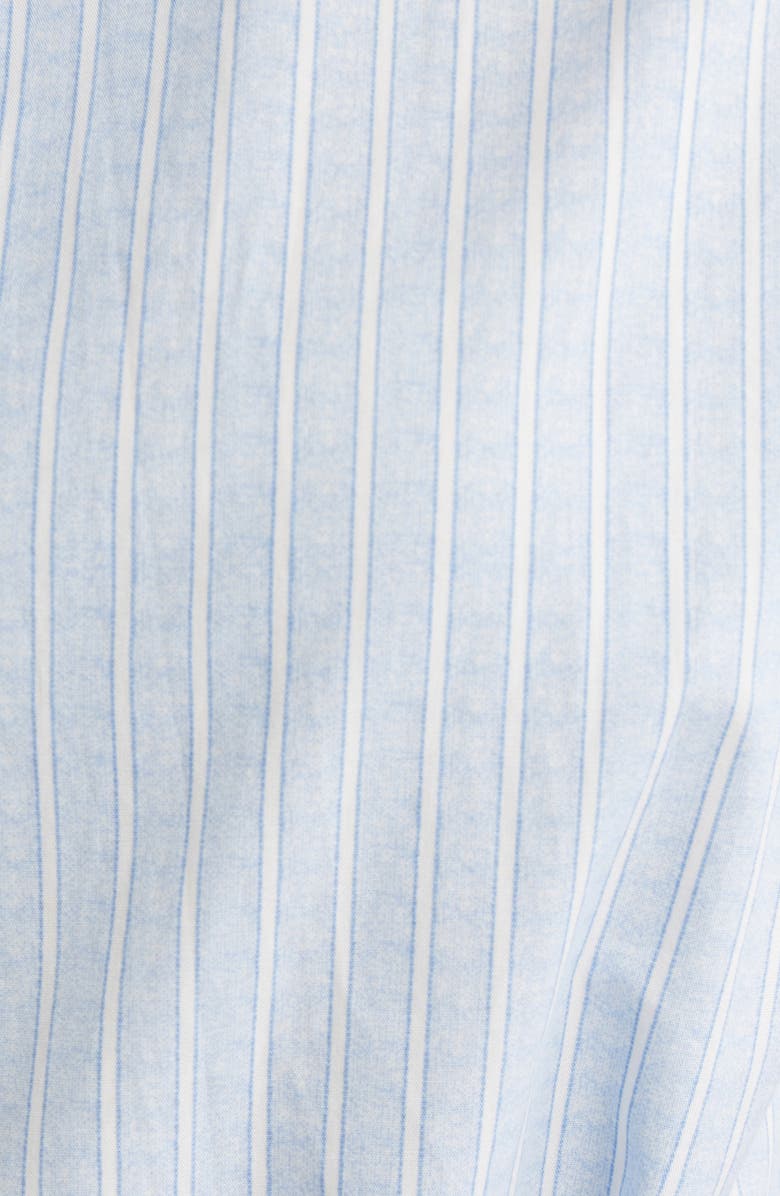 CeCe Pinstripe Button-Up Midi Shirtdress, Alternate, color, Artesian Blu