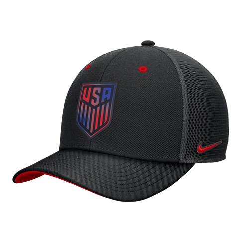 Men's Nike Black USMNT Rise Trucker Adjustable Hat