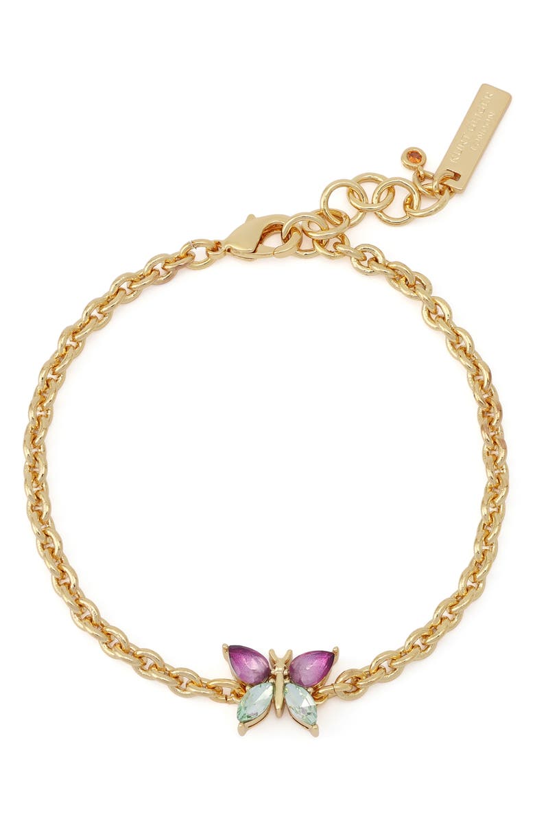 Kurt Geiger London Butterfly Flex Bracelet, Main, color, Gold