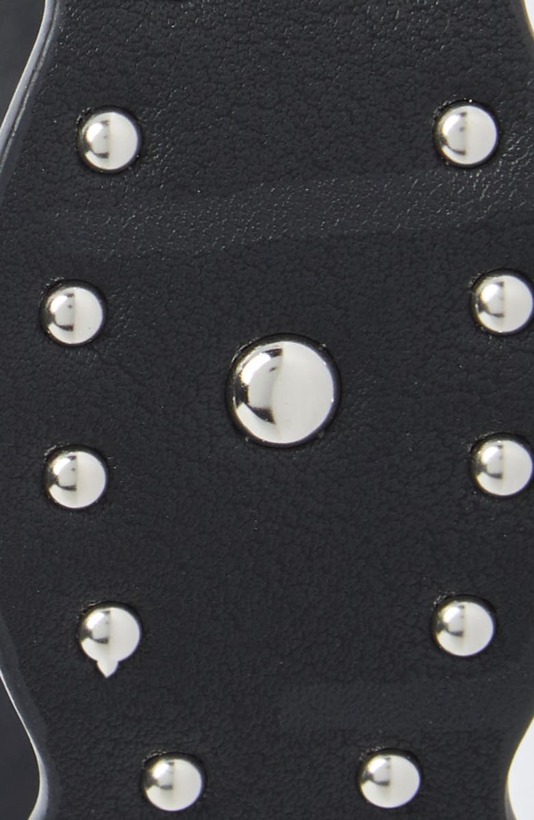 The Accessory Collective Kids' Studded Faux Leather Scalloped Belt, Alternate, color, Black