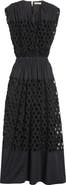 Diotima Peplos Cotton Eyelet Dress