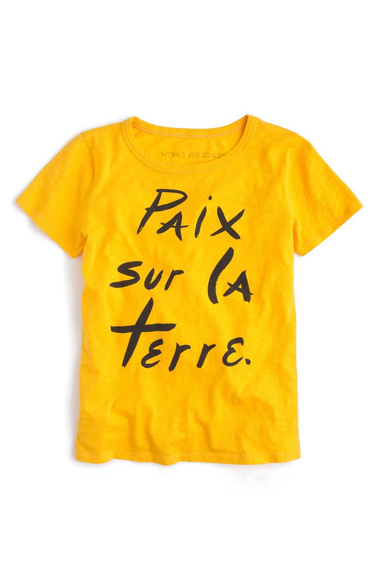 J.Crew Paix sur la Terre Tee, Main, color, 