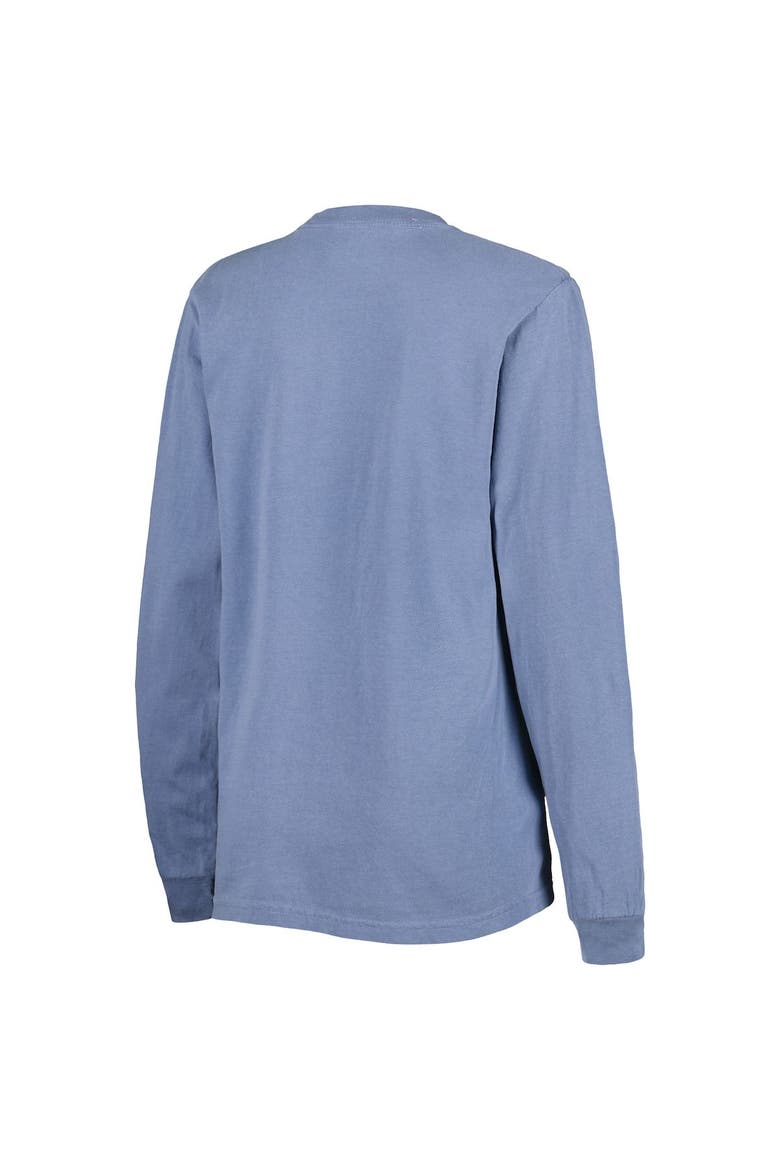 Women's Soft as a Grape Blue Detroit Tigers Team Pigment Dye Long Sleeve T-Shirt, Alternate, color, Blue
