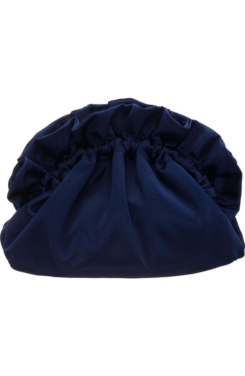 Nina Cristy Satin Clutch, Alternate, color, New Navy