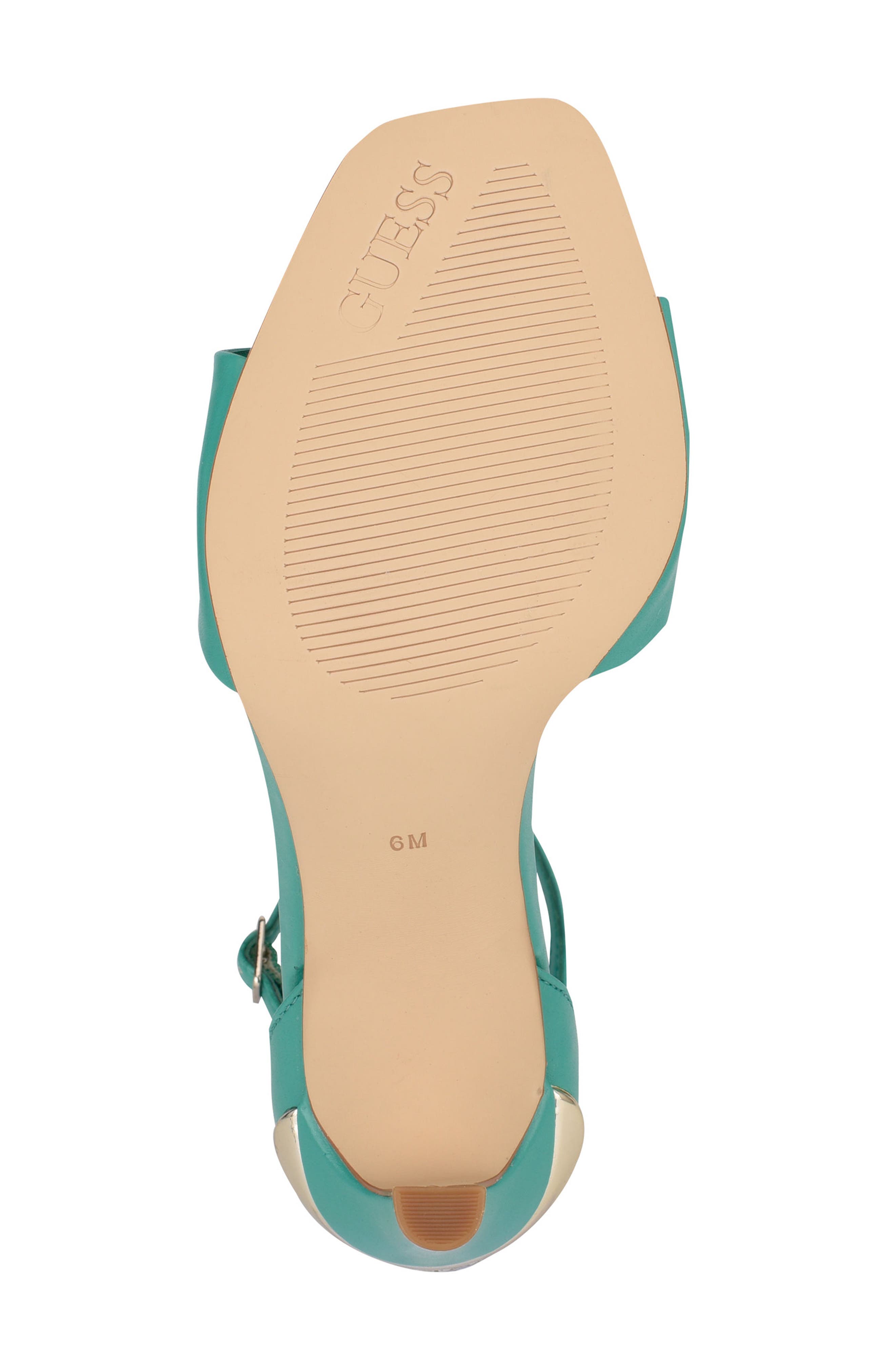 Divine Ankle Strap Sandal, Alternate, color, AQUA FAUX LEATHER