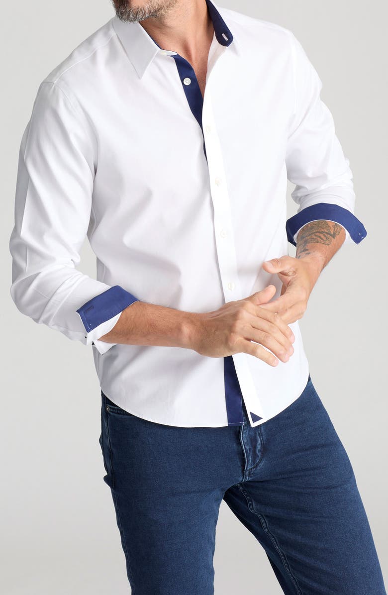 UNTUCKit Las Cases Wrinkle Resistant Button-Up Shirt, Main, color, 