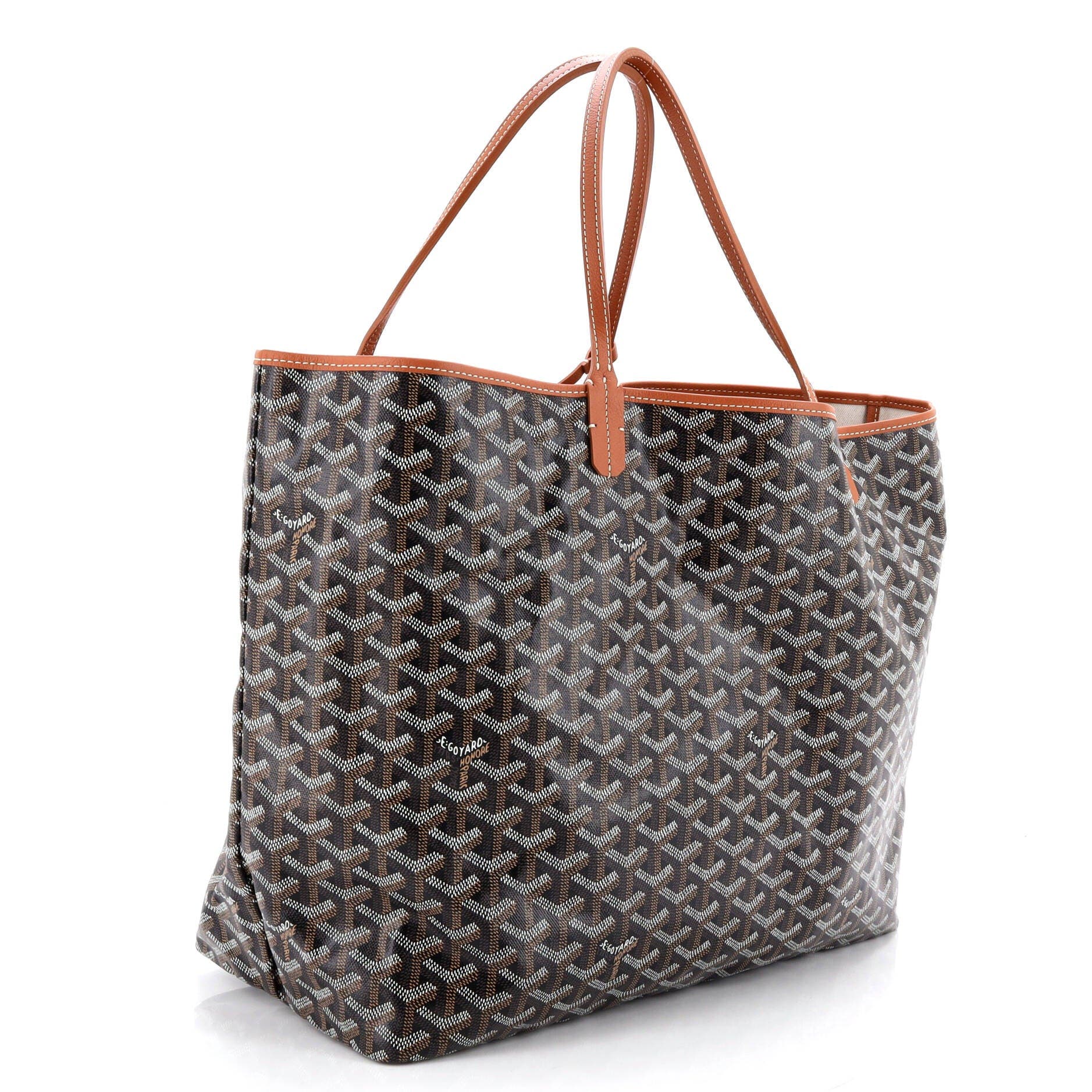 Pre-Owned Goyard Saint Louis Tote Coated Canvas GM, Alternate, color, Brown