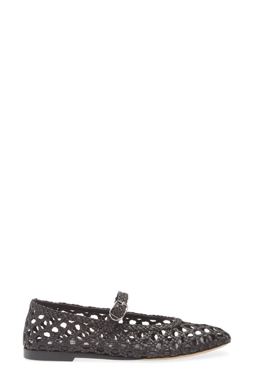 Shop Le Monde Beryl Woven Mary Jane Flat In Chocolate