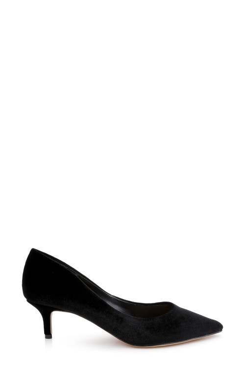 Jewel Badgley Mischka Enola Pointed Toe Kitten Heel Pump In Black