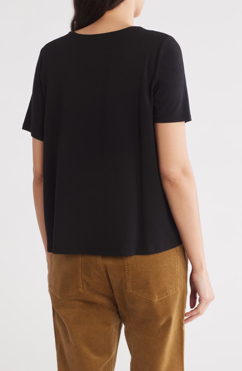 Eileen Fisher Short Sleeve Crewneck T-Shirt, Alternate, color, Black